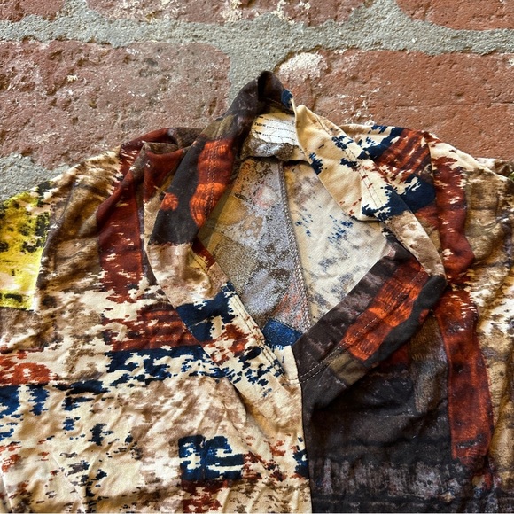 Gary Graham Small Batch Abstract Print Long Sleeve Silk Top - Picture 12 of 12